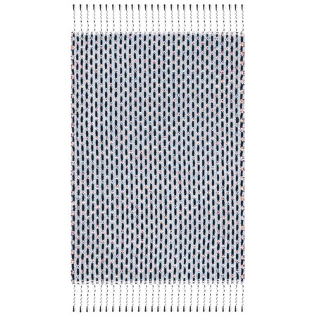 Safavieh 6 x 6 ft. Montauk Contemporary Round Rug; Blue & Black MTK475L-6R
